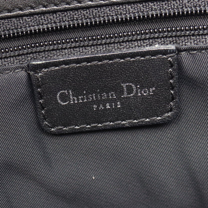 トロッター サドル ハンドバッグ トートバッグ キャンバス レザー ライトグレー ブラック クリスチャンディオール バッグ Christian Dior