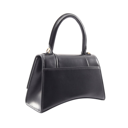 アワーグラス スモール 2WAY ハンドバッグ レザー ブラック バレンシアガ