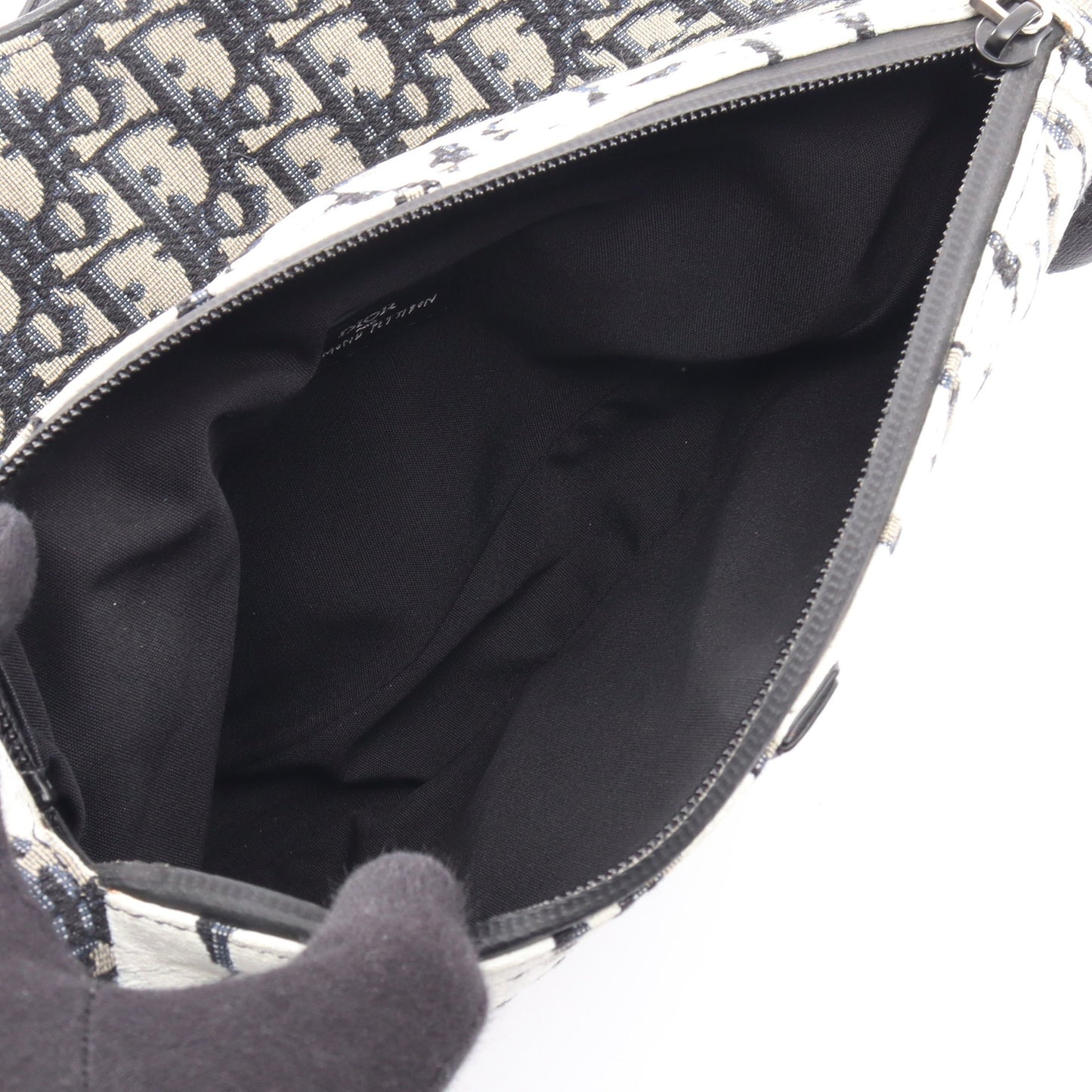 DIOR × Raymond Pettibon SADDLE サドル オブリーク ボディバッグ キャンバス レザー ネイビー ホワイト ブラック クリスチャンディオール