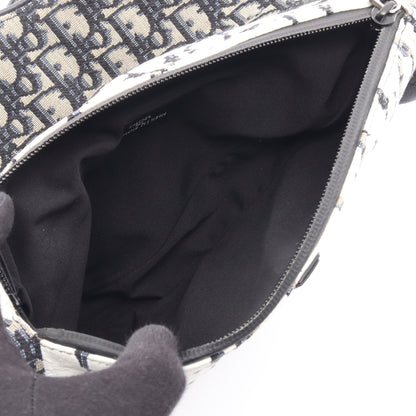 DIOR × Raymond Pettibon SADDLE サドル オブリーク ボディバッグ キャンバス レザー ネイビー ホワイト ブラック クリスチャンディオール
