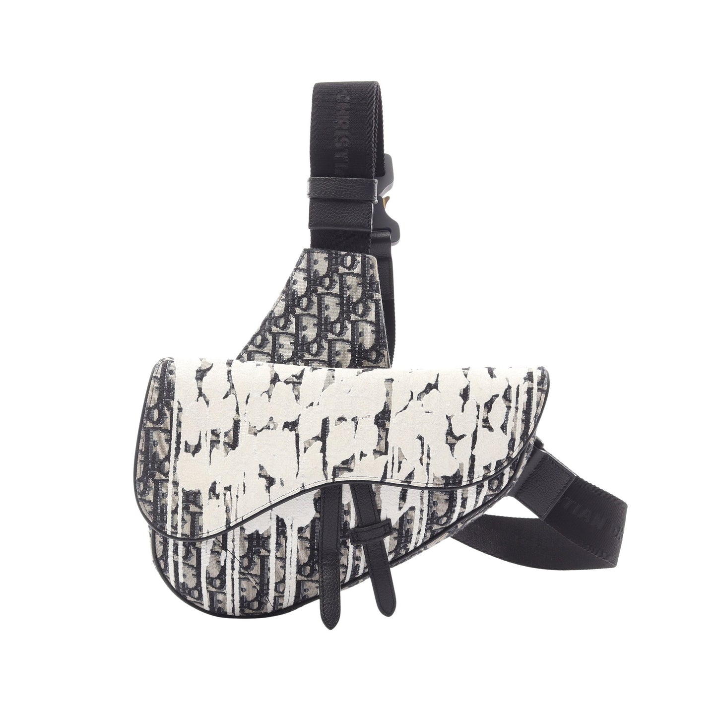 DIOR × Raymond Pettibon SADDLE サドル オブリーク ボディバッグ キャンバス レザー ネイビー ホワイト ブラック クリスチャンディオール