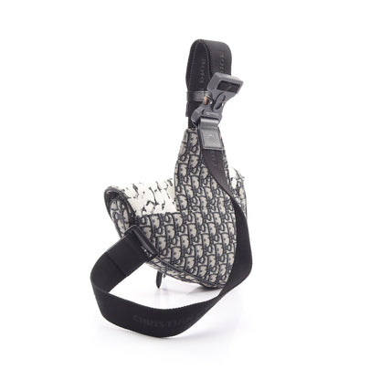 DIOR × Raymond Pettibon SADDLE サドル オブリーク ボディバッグ キャンバス レザー ネイビー ホワイト ブラック クリスチャンディオール
