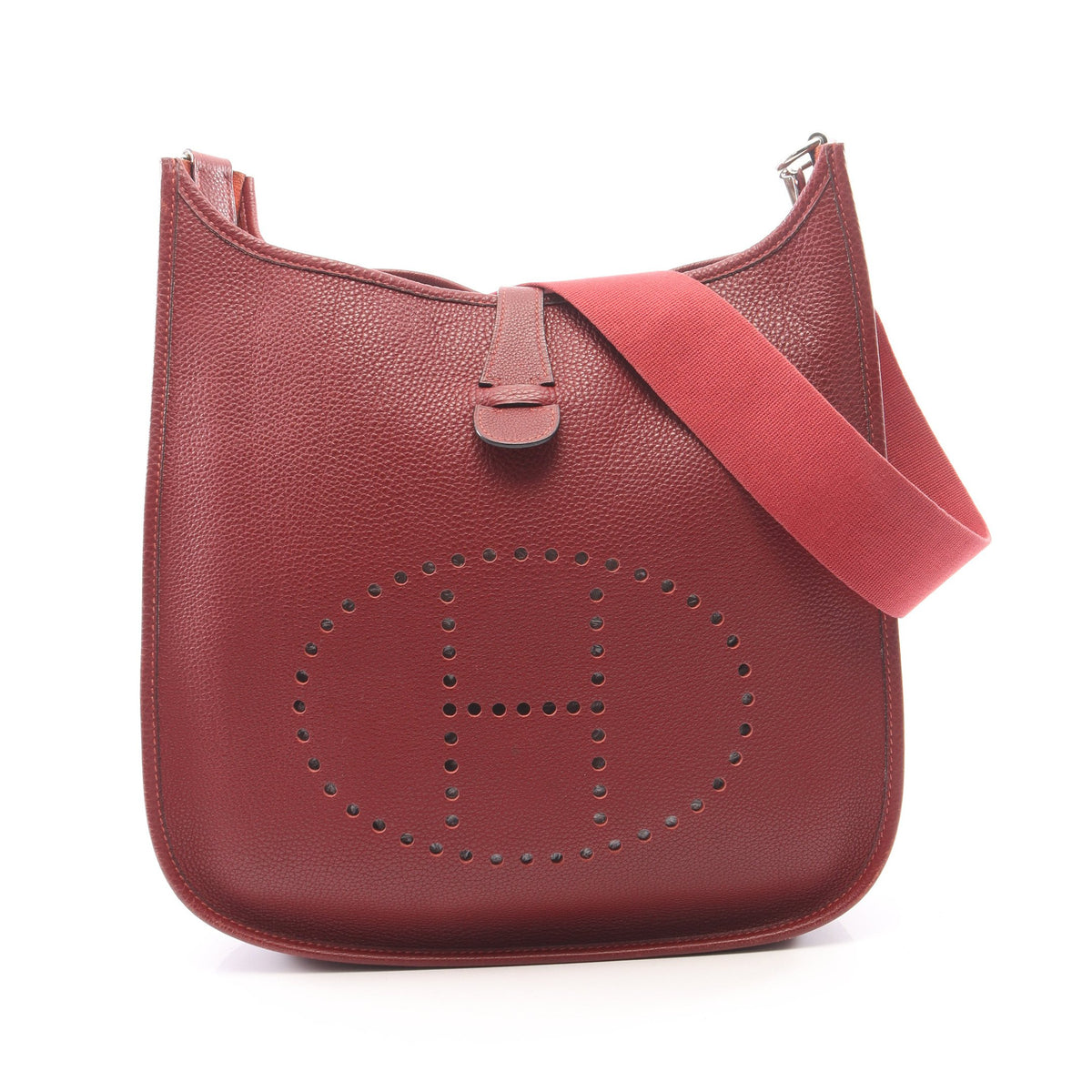 エヴリン 1 アン PM ショルダーバッグ トリヨンクレマンス ボルドー シルバー金具 □D刻印 エルメス バッグ HERMES