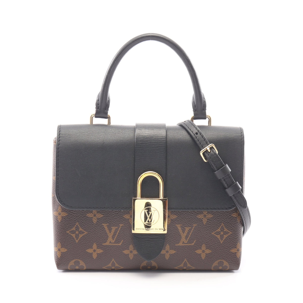 ロッキー BB モノグラム ノワール 2WAY ハンドバッグ PVC レザー ブラウン ブラック ルイヴィトン バッグ LOUIS VUITTON