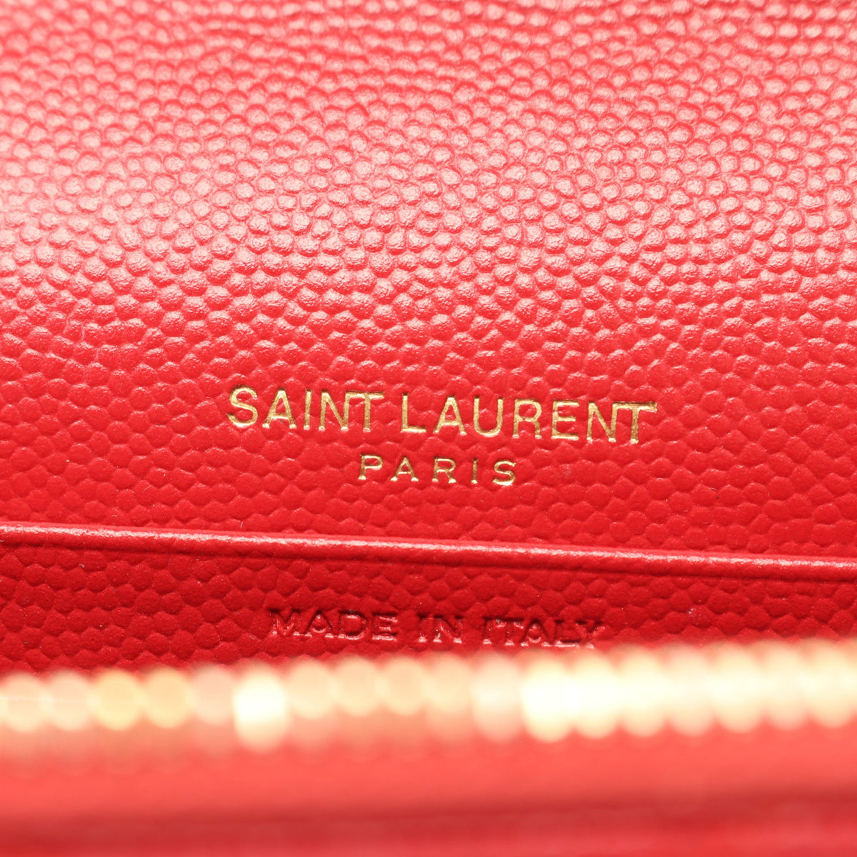 カサンドラ エンベロープ チェーンウォレット レザー レッド サンローランパリ バッグ SAINT LAURENT PARIS