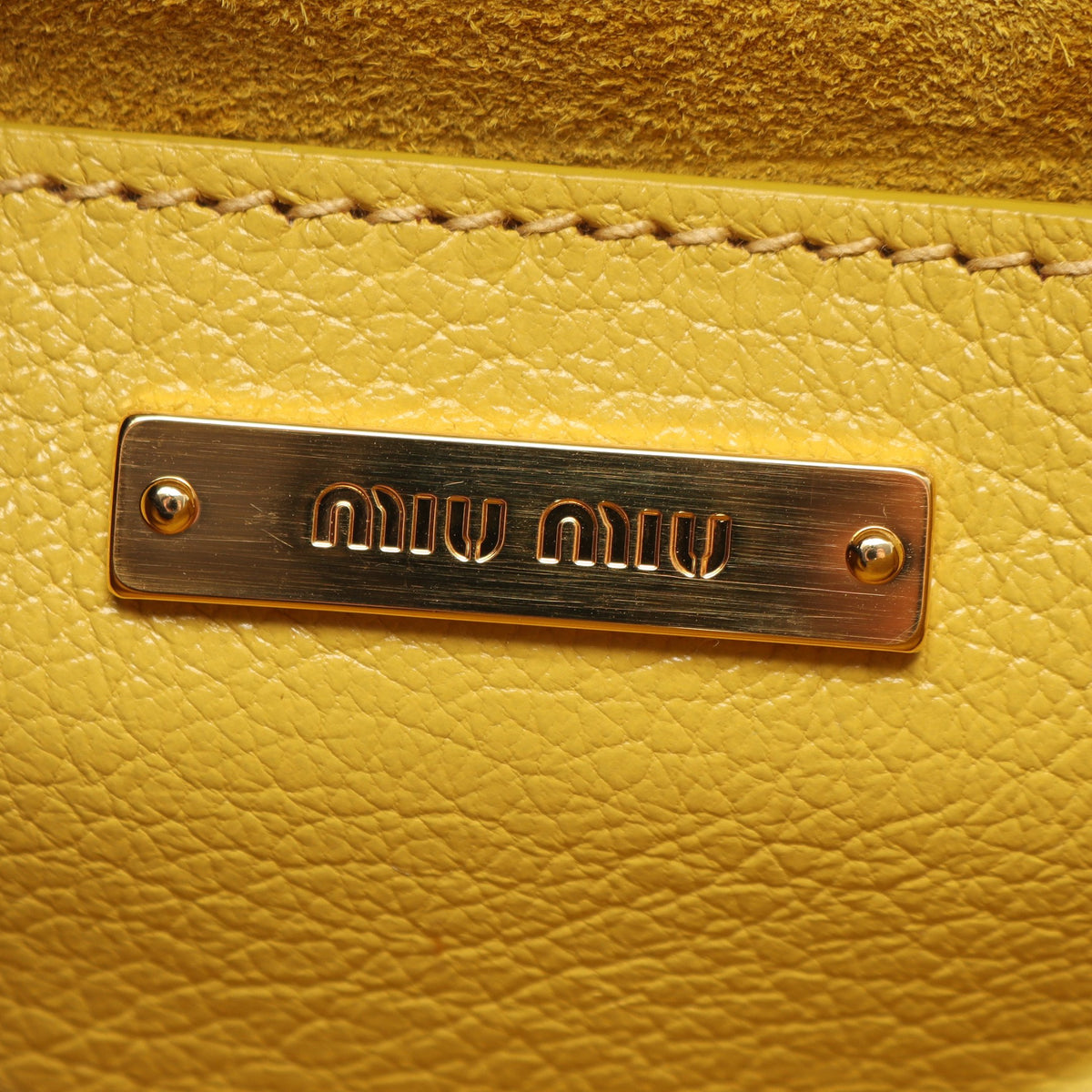MADRAS マドラス ショルダーバッグ レザー イエロー ホワイト ミュウミュウ バッグ miu miu