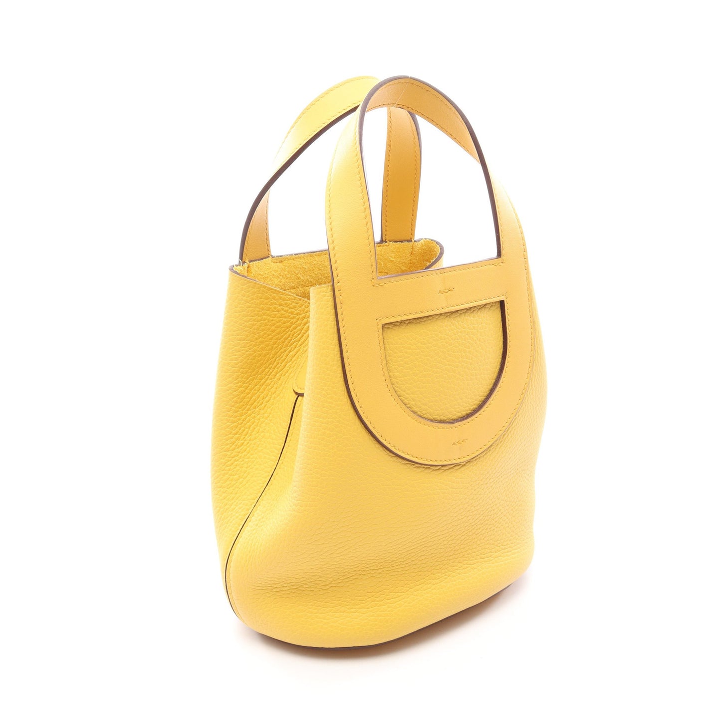 インザループ18 サン ハンドバッグ トリヨンクレマンス ヴォースイフト イエロー シルバー金具 W刻印 エルメス バッグ HERMES
