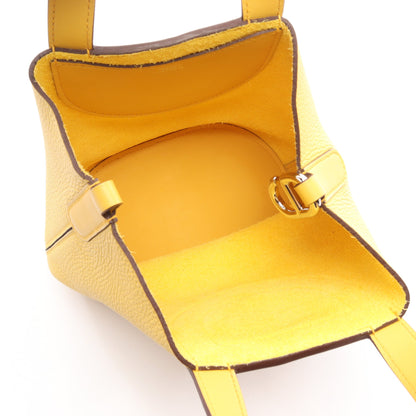 インザループ18 サン ハンドバッグ トリヨンクレマンス ヴォースイフト イエロー シルバー金具 W刻印 エルメス バッグ HERMES
