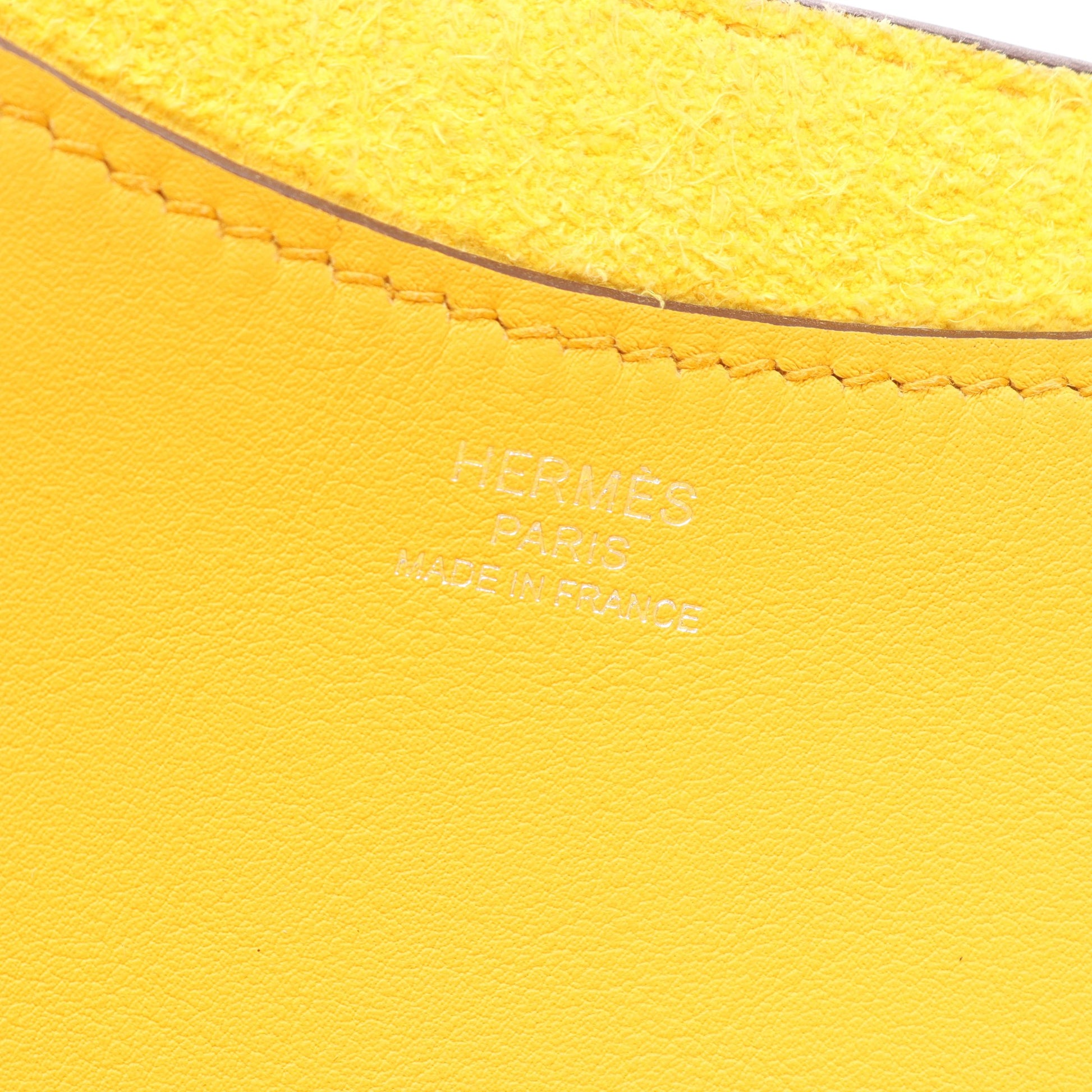 インザループ18 サン ハンドバッグ トリヨンクレマンス ヴォースイフト イエロー シルバー金具 W刻印 エルメス バッグ HERMES