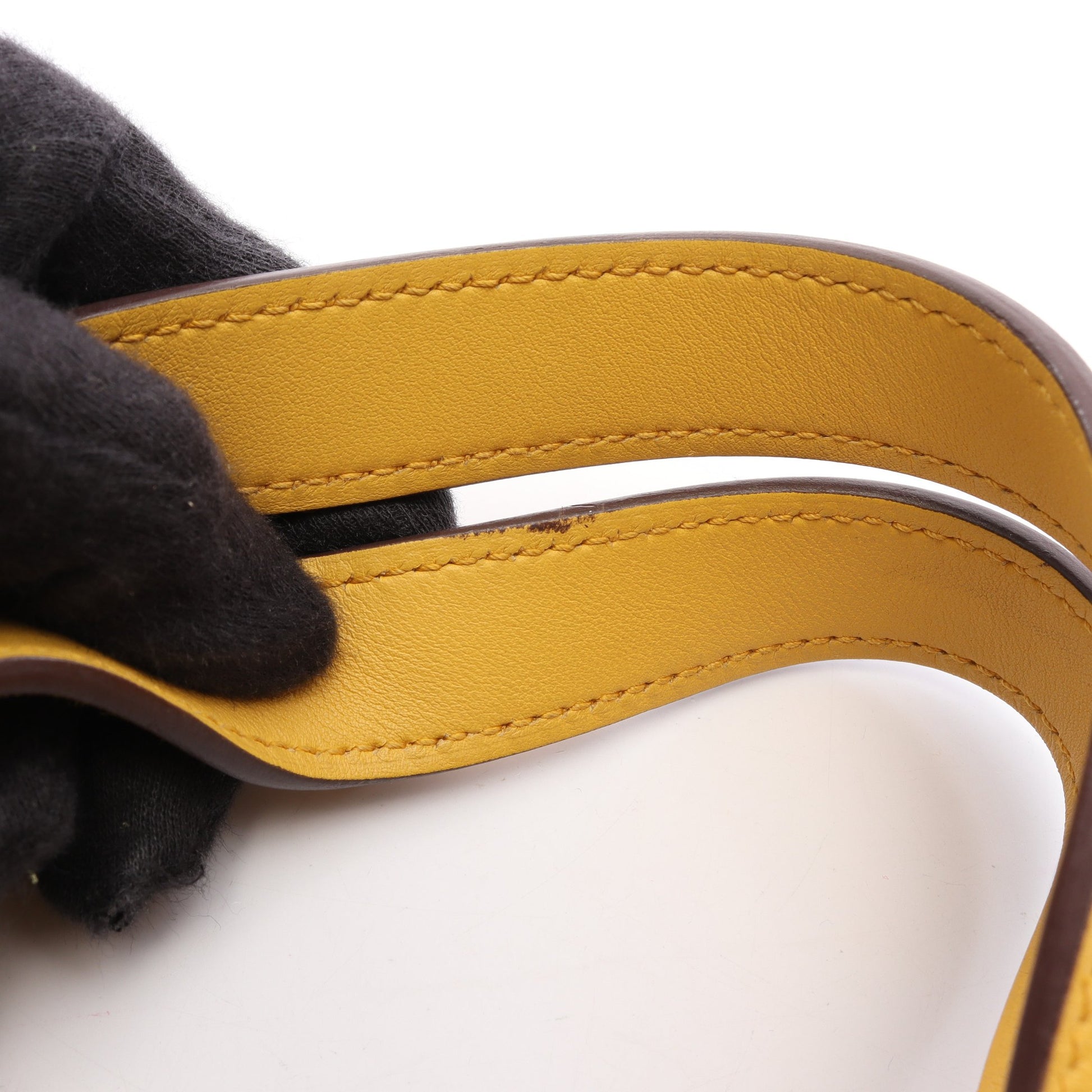 インザループ18 サン ハンドバッグ トリヨンクレマンス ヴォースイフト イエロー シルバー金具 W刻印 エルメス バッグ HERMES