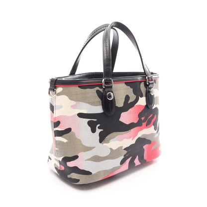 Christian Dior × ANSELM REYLE カモフラージュ ハンドバッグ キャンバス レザー ブラック マルチカラー クリスチャンディオール バッグ Christian Dior