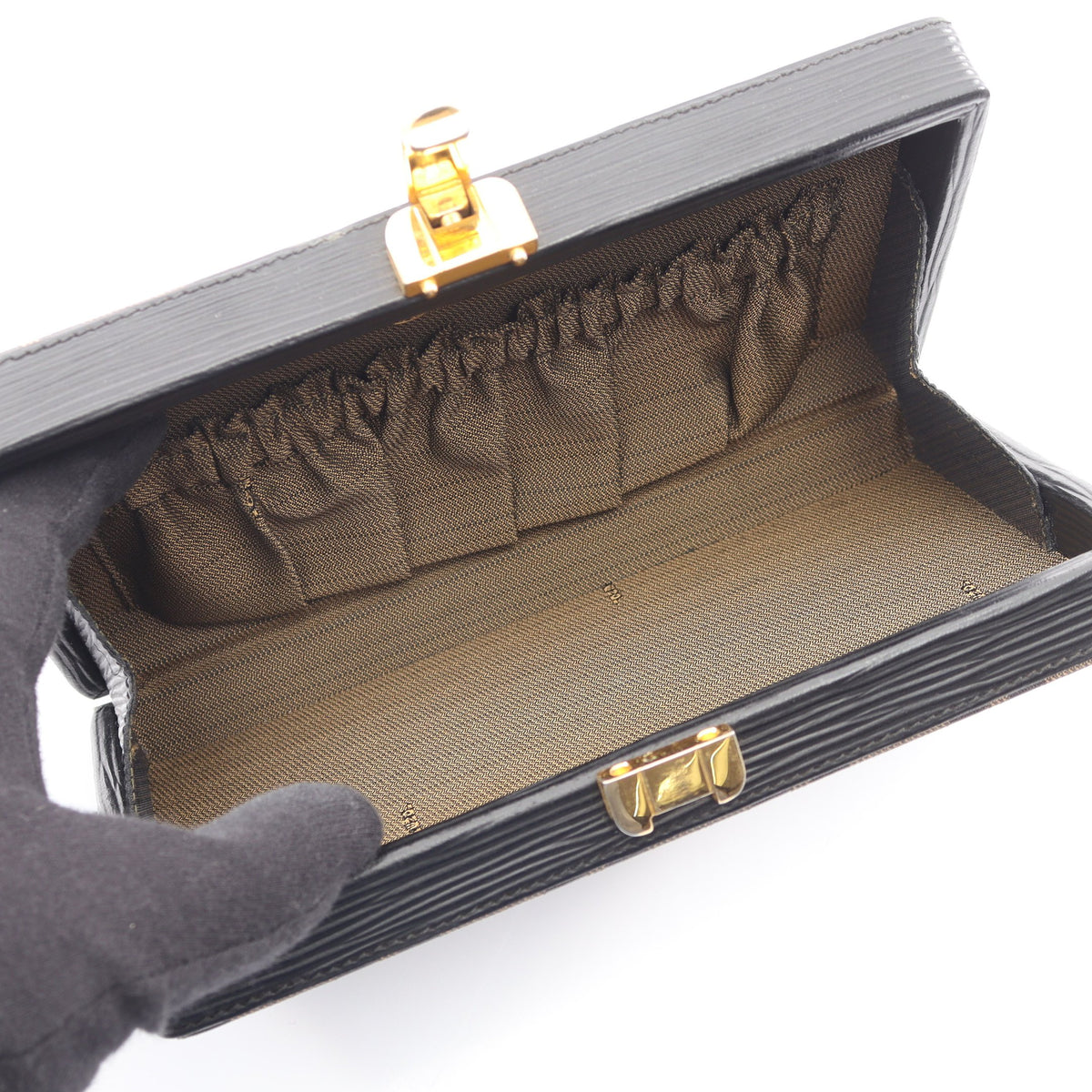 ズッカ ハンドバッグ バニティバッグ キャンバス レザー ブラウン ブラック フェンディ バッグ FENDI