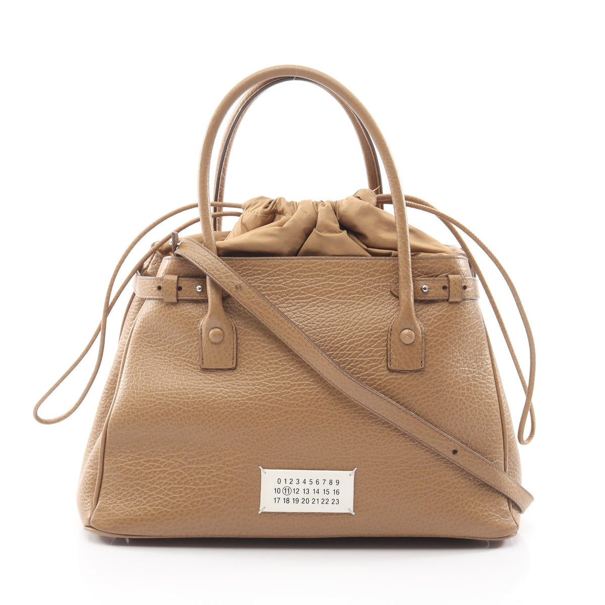 5AC ドローストリングバッグ ミディアム 2WAY ハンドバッグ レザー ベージュ メゾンマルジェラ11 バッグ Maison Margiela 11