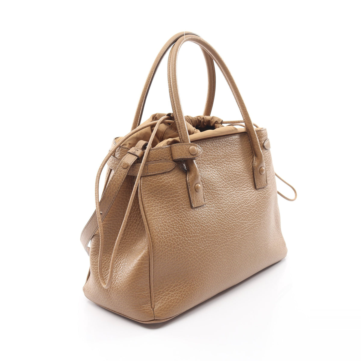5AC ドローストリングバッグ ミディアム 2WAY ハンドバッグ レザー ベージュ メゾンマルジェラ11 バッグ Maison Margiela 11