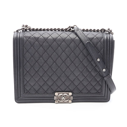 ボーイシャネル チェーンショルダーバッグ キャビアスキン ブラック アンティークシルバー金具 シャネル バッグ CHANEL
