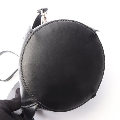 スカラップ バケットバッグ 2WAY ハンドバッグ レザー ブラック ミュウミュウ バッグ miu miu