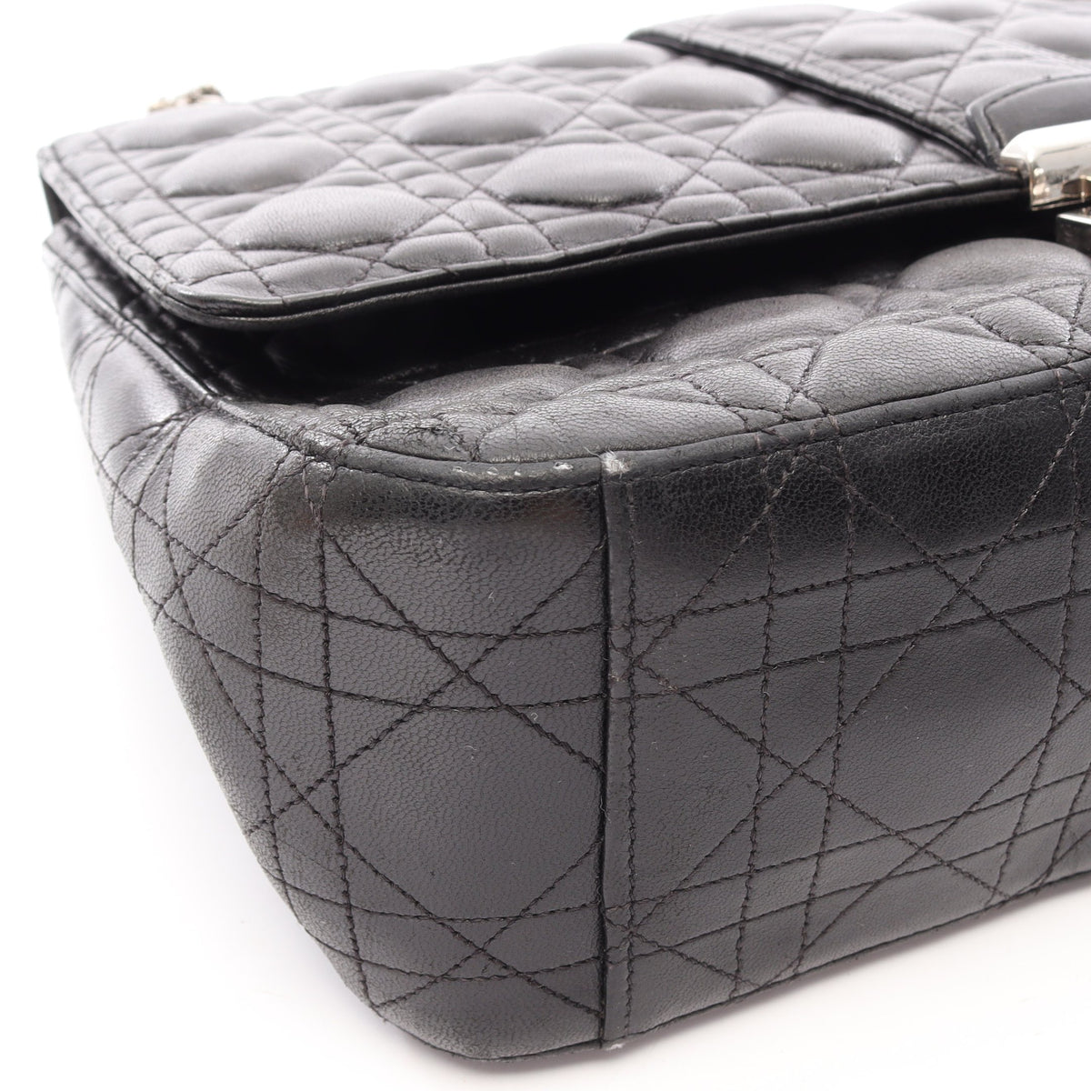 ニューロック カナージュ チェーンショルダーバッグ レザー ブラック クリスチャンディオール バッグ Christian Dior