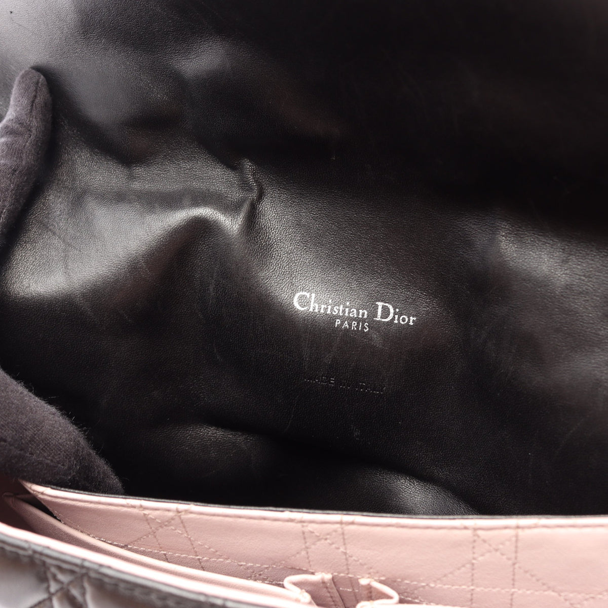 ニューロック カナージュ チェーンショルダーバッグ レザー ブラック クリスチャンディオール バッグ Christian Dior