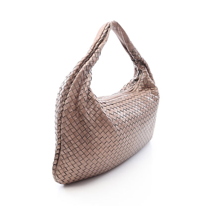 イントレチャート メタリック ワンショルダーバッグ レザー ブラウン ボッテガヴェネタ バッグ BOTTEGA VENETA