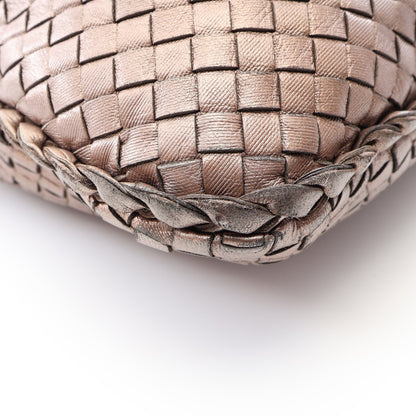 イントレチャート メタリック ワンショルダーバッグ レザー ブラウン ボッテガヴェネタ バッグ BOTTEGA VENETA