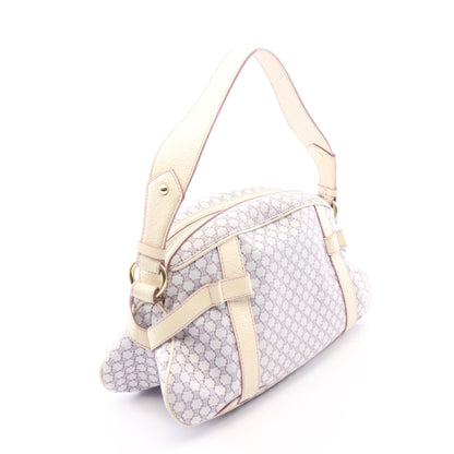 マカダム ワンショルダーバッグ キャンバス レザー パープル ホワイト セリーヌ バッグ CELINE