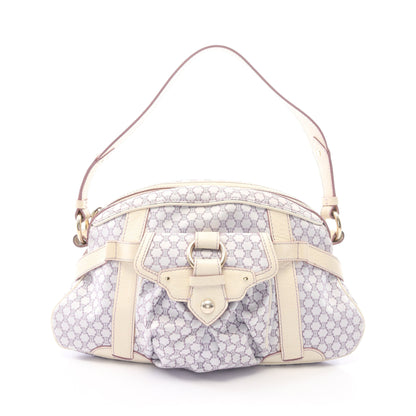 マカダム ワンショルダーバッグ キャンバス レザー パープル ホワイト セリーヌ バッグ CELINE