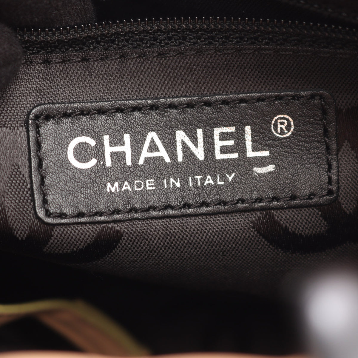カンボンライン スモール ハンドバッグ トートバッグ レザー ベージュ ブラック シルバー金具 シャネル バッグ CHANEL