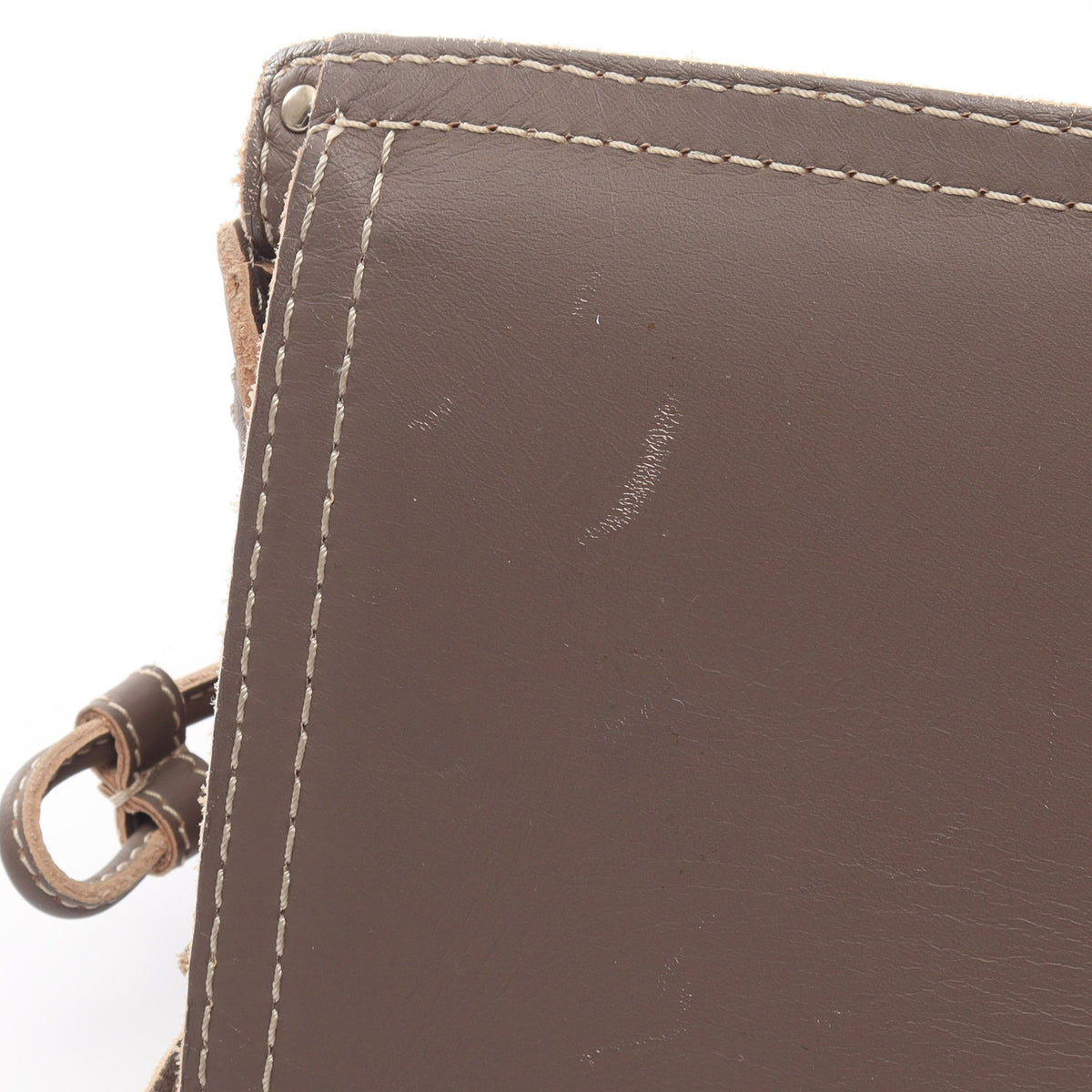 アナグラム パンチング チェーンショルダーバッグ チェーントートバッグ レザー グレーベージュ ロエベ バッグ LOEWE