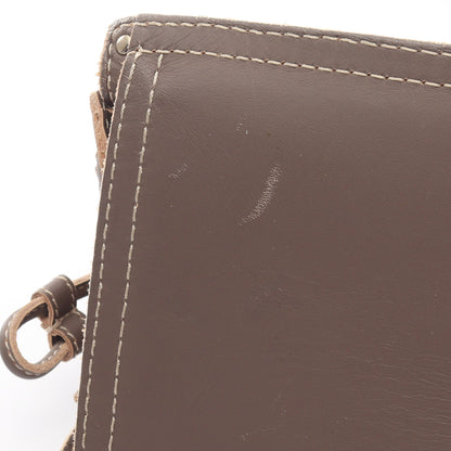 アナグラム パンチング チェーンショルダーバッグ チェーントートバッグ レザー グレーベージュ ロエベ バッグ LOEWE