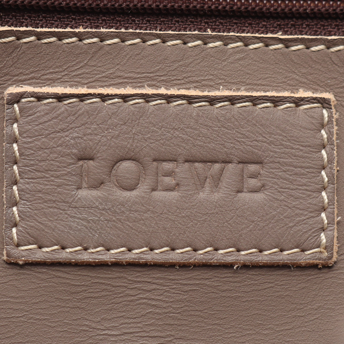 アナグラム パンチング チェーンショルダーバッグ チェーントートバッグ レザー グレーベージュ ロエベ バッグ LOEWE