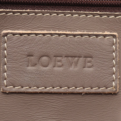アナグラム パンチング チェーンショルダーバッグ チェーントートバッグ レザー グレーベージュ ロエベ バッグ LOEWE