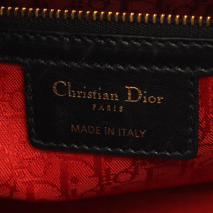 レディディオール ラージ カナージュ 2WAY ハンドバッグ レザー ブラック クリスチャンディオール バッグ Christian Dior