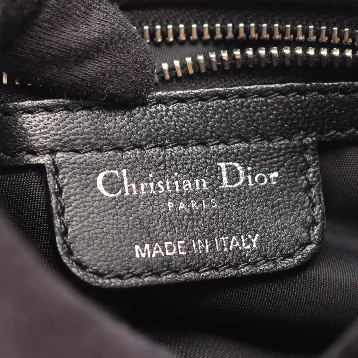 チャーミングロック カナージュ ハンドバッグ ナイロン レザー ブラック クリスチャンディオール バッグ Christian Dior