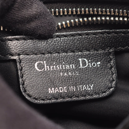 チャーミングロック カナージュ ハンドバッグ ナイロン レザー ブラック クリスチャンディオール バッグ Christian Dior