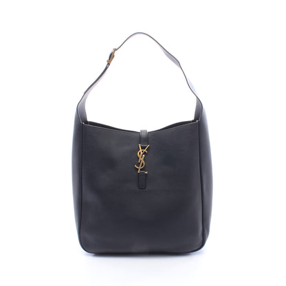 LE 5 A 7 ソフト ラージ ショルダーバッグ レザー ブラック サンローランパリ バッグ SAINT LAURENT PARIS