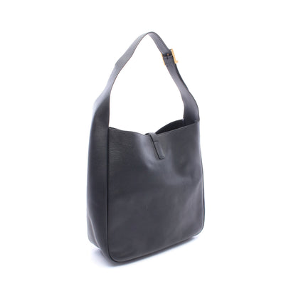 LE 5 A 7 ソフト ラージ ショルダーバッグ レザー ブラック サンローランパリ バッグ SAINT LAURENT PARIS