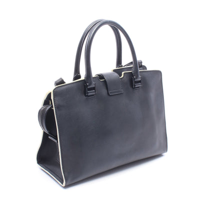 ベイビーカバス YSLライン 2WAY ハンドバッグ レザー ブラック サンローランパリ