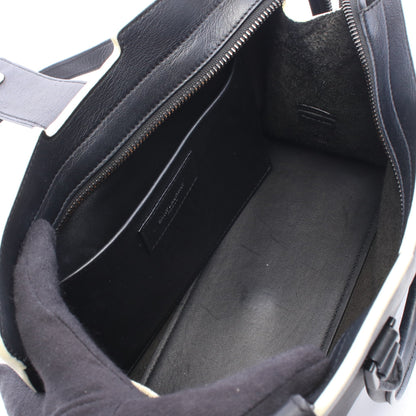 ベイビーカバス YSLライン 2WAY ハンドバッグ レザー ブラック サンローランパリ
