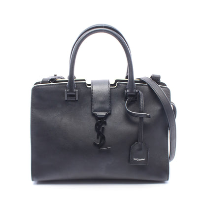 ベイビーカバス YSLライン 2WAY ハンドバッグ レザー ブラック サンローランパリ