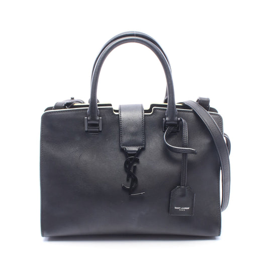 ベイビーカバス YSLライン 2WAY ハンドバッグ レザー ブラック サンローランパリ バッグ SAINT LAURENT PARIS