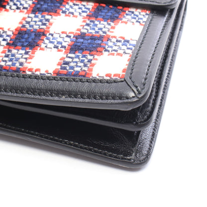 ディオニュソス チェーンショルダーバッグ 刺繍 ツイード レザー ブラック アイボリー マルチカラー グッチ
