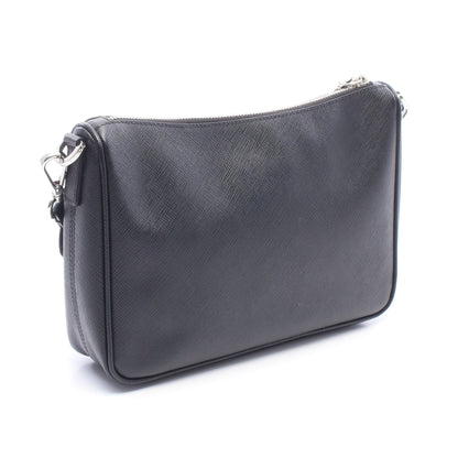 SAFFIANO TRAVEL ショルダーバッグ サフィアーノレザー ブラック プラダ
