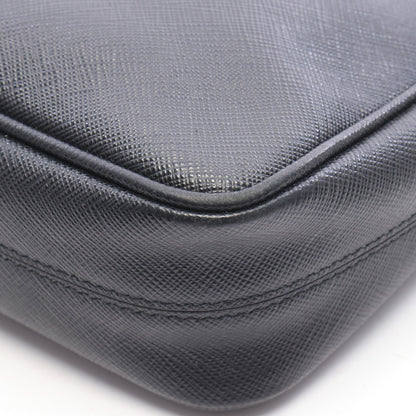 SAFFIANO TRAVEL ショルダーバッグ サフィアーノレザー ブラック プラダ