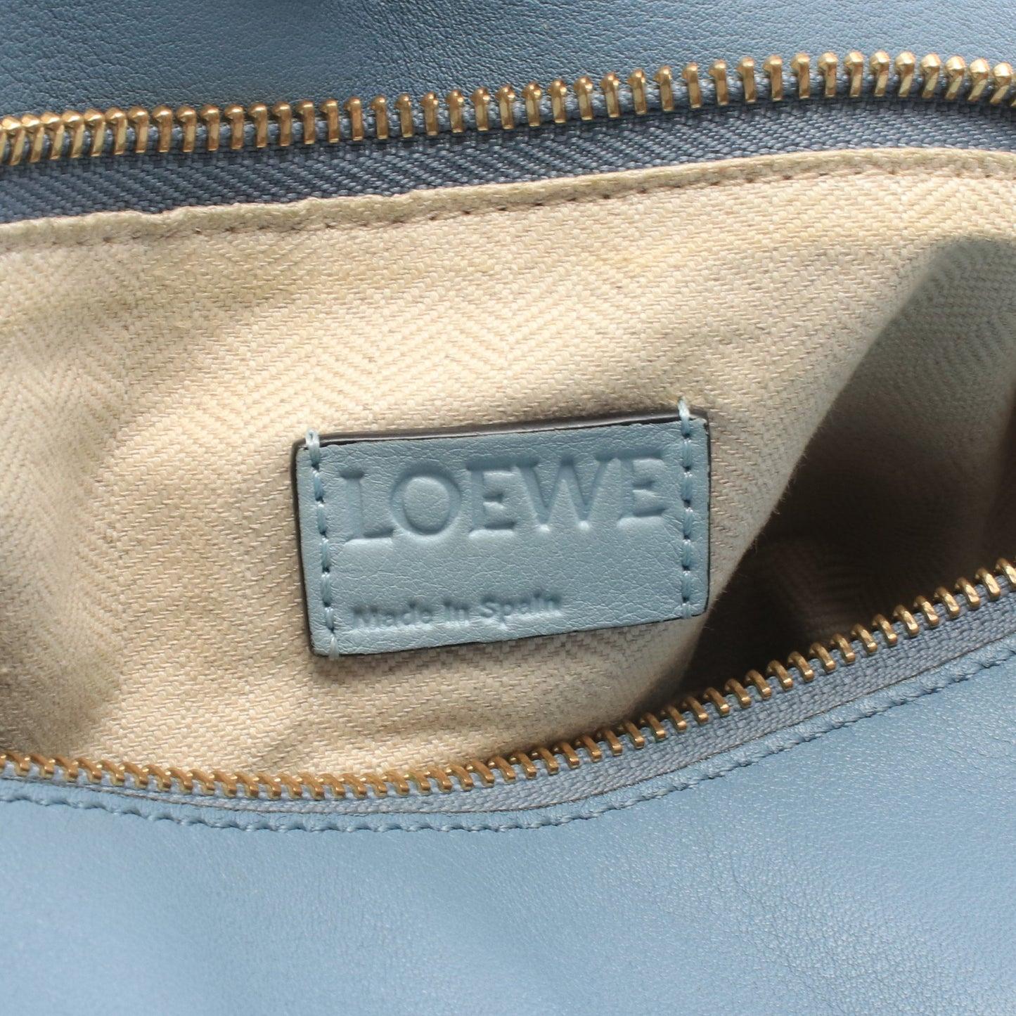 パズルバッグ ミディアム 2WAY ハンドバッグ レザー ライトブルー ブルーグレー ロエベ バッグ LOEWE