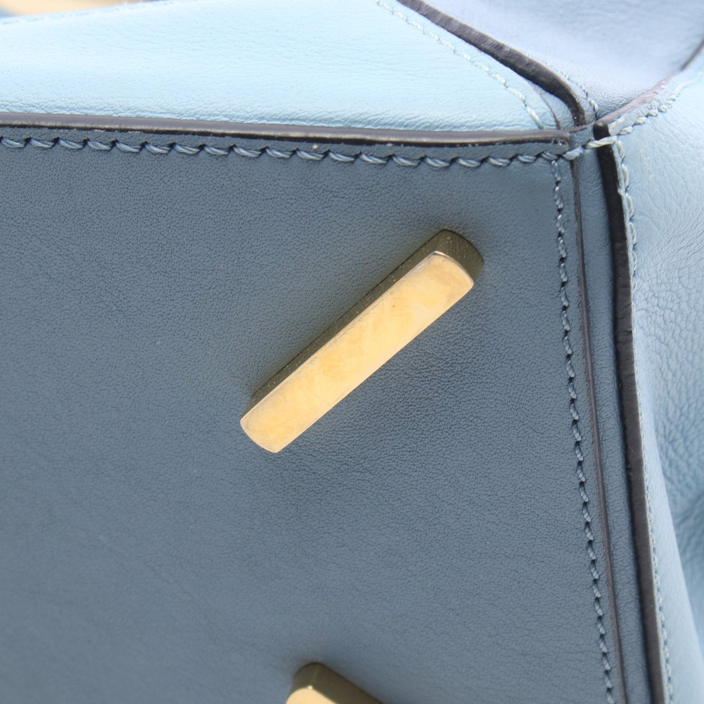 パズルバッグ ミディアム 2WAY ハンドバッグ レザー ライトブルー ブルーグレー ロエベ バッグ LOEWE
