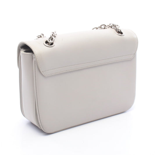 C セー ミディアム チェーンショルダーバッグ レザー グレー セリーヌ バッグ CELINE