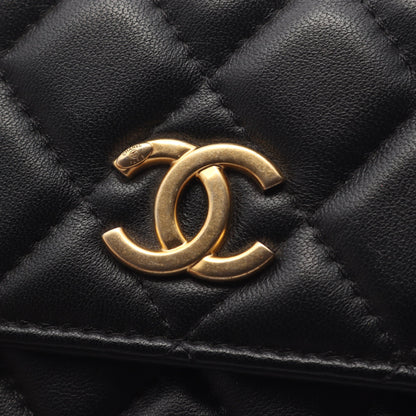 マトラッセ チェーンウォレット ラムスキン ブラック ゴールド金具 シャネル バッグ CHANEL