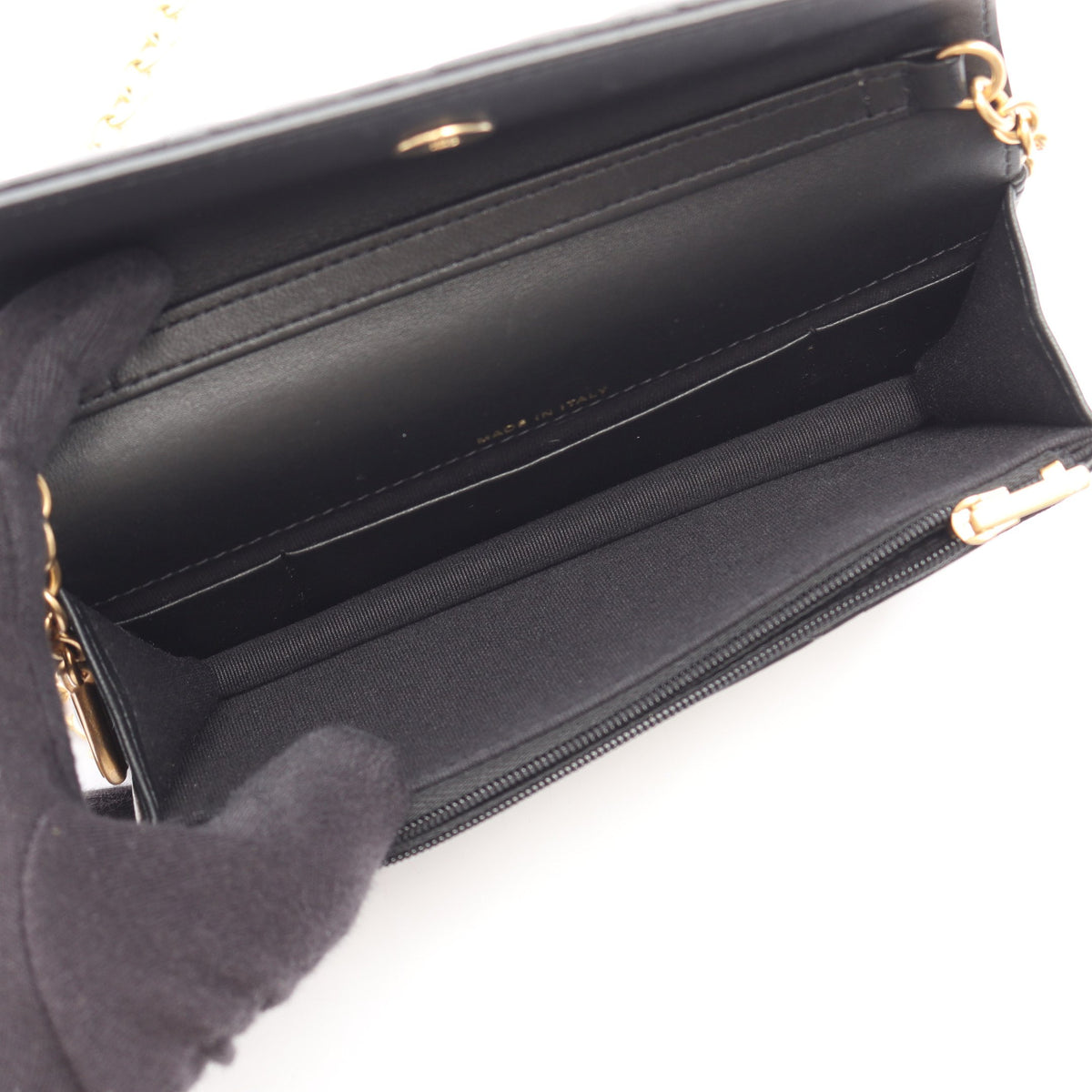 マトラッセ チェーンウォレット ラムスキン ブラック ゴールド金具 シャネル バッグ CHANEL