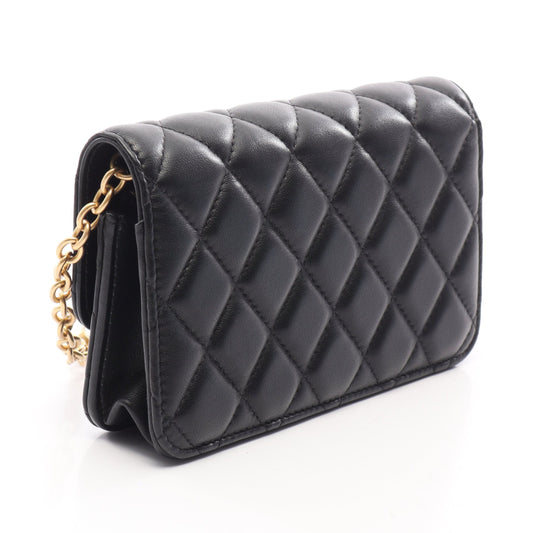 マトラッセ チェーンウォレット ラムスキン ブラック ゴールド金具 シャネル バッグ CHANEL