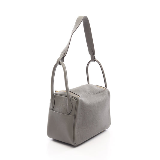 リンディ26 グリメイヤー ショルダーバッグ トリヨンクレマンス グレー ゴールド金具 U刻印 エルメス バッグ HERMES